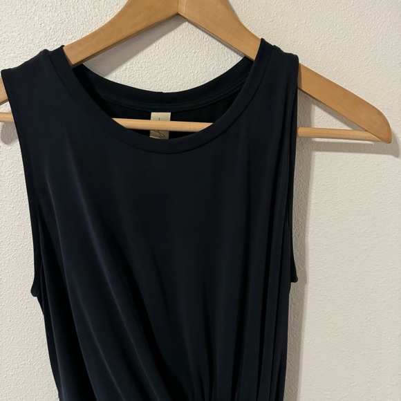 Allison Joy Lexi Knot Stretch Modal Jersey Sleeveless Mini Dress Black LBD-XS - Picture 4 of 9